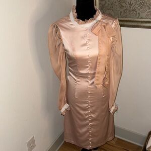 Elaine Love Yourself vintage inspired blush‎ midi dress Sz S
